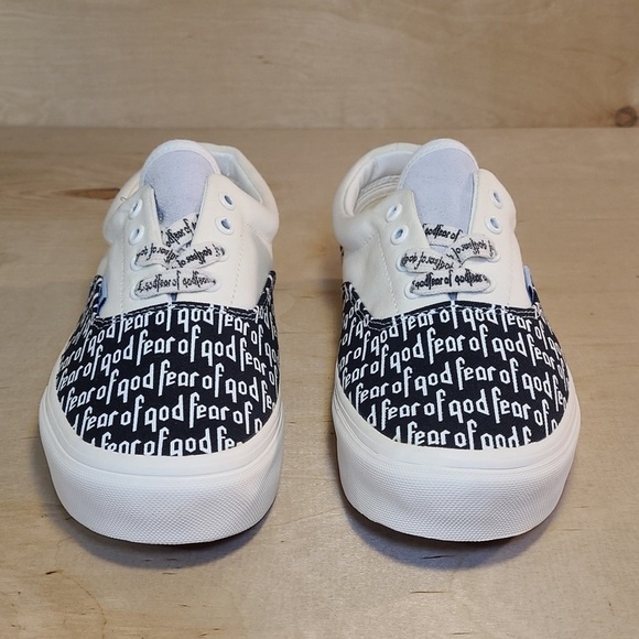 Vans Era X Fear Of God 95 Black White Canvas Shoes - Picture 4 of 14